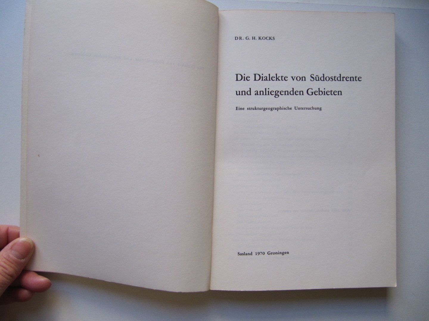 G.H. Kocks - Die Dialekte von Südostdrente und anliegenden Gebieten