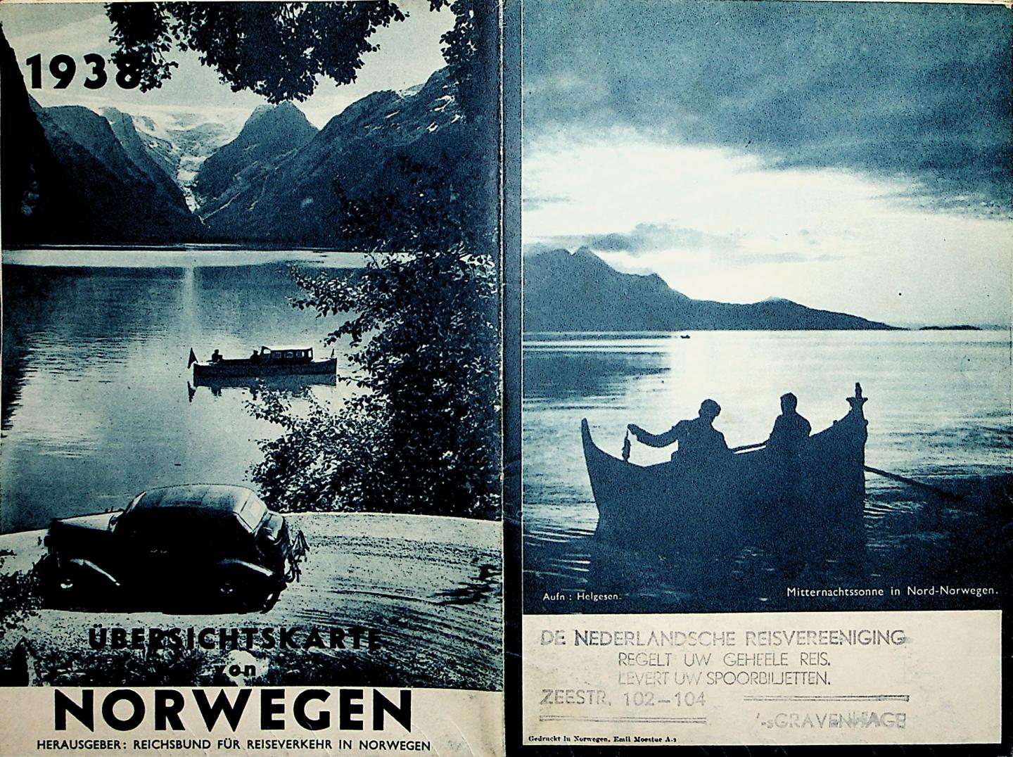 Noorwegen - Ubersichtskarte von Norwegen. - Schaal 1:1.600.000