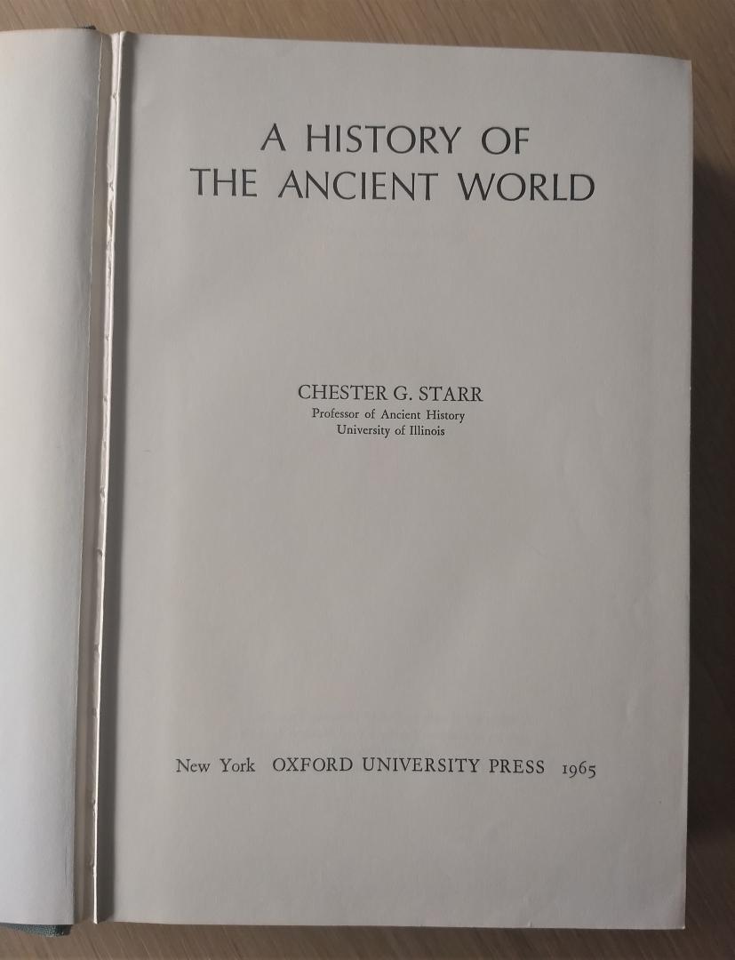 Starr, Chester G. - A HISTORY OF THE ANCIENT WORLD