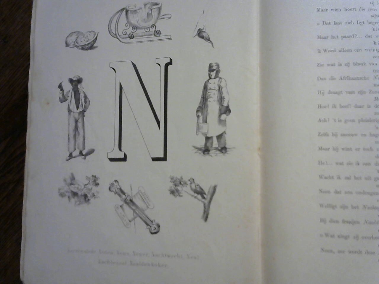 Schenkman J. met ontwerp tekeningen A.B.H. Braakensiek - Arlequin's Bont - A-B- Boek, met zwart/wit litho's,( zeer veel afbeeldingen per letter pagina)