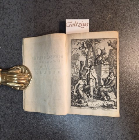DESPREAUX, BOILEAU, - CONVOLUTE:  1. De menschelyke dwaasheid in tegenstelling der andere dieren. Vertoont in het achtste schimpdicht, van den heere Boileau Despreaux, Historischryver van den Koning van Vrankryk, Louis de XIV. Geschreven aan een Dokter in de Godgel...