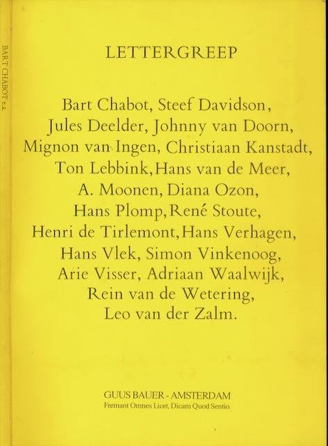 Chabot, Bart & Steef Davidson, Jules Deelder, e.a. - Lettergreep.