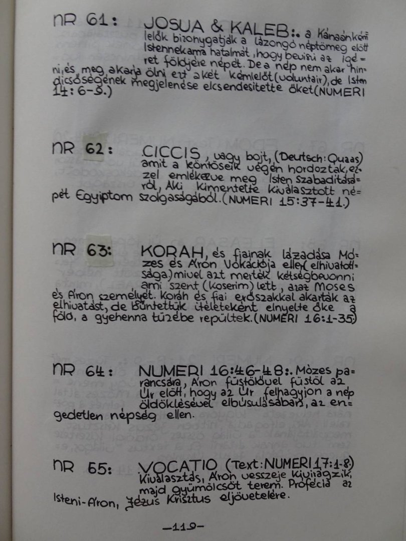 Hejjas, J.A.A. (Reverend). - Biblische Illustrationen. Manuscript , 6 Volumes: I. Thora, II.  Josua - Maleachi, III. Das Evangelium nach Mattäus, IV. Das Evangelum nach Markus. V. Das Evangelium nach Lukas. VI. Das Evangelium nach Johannes.