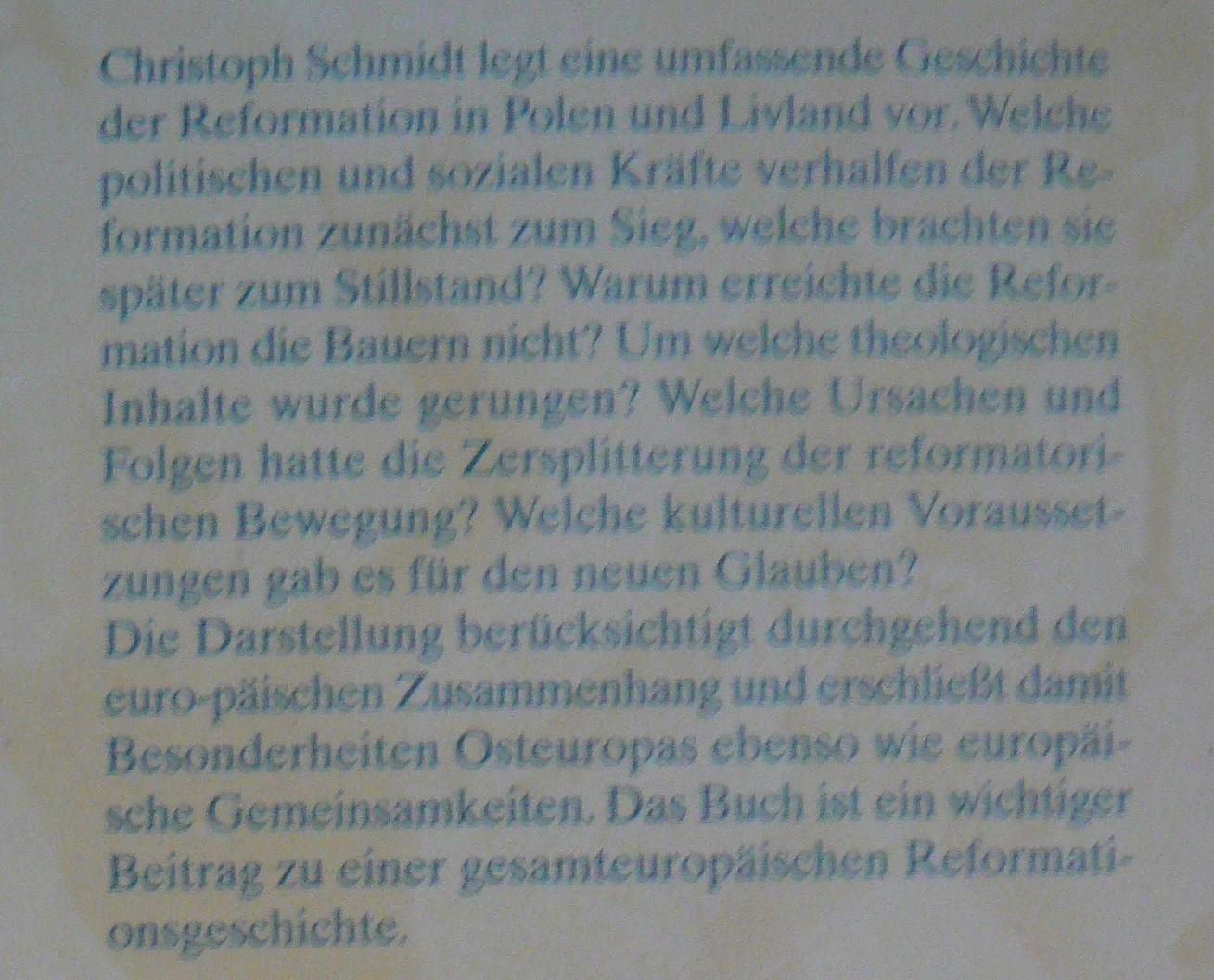 Schmidt, Christoph - Auf Felsen gesät / Die Reformation in Polen und Livland