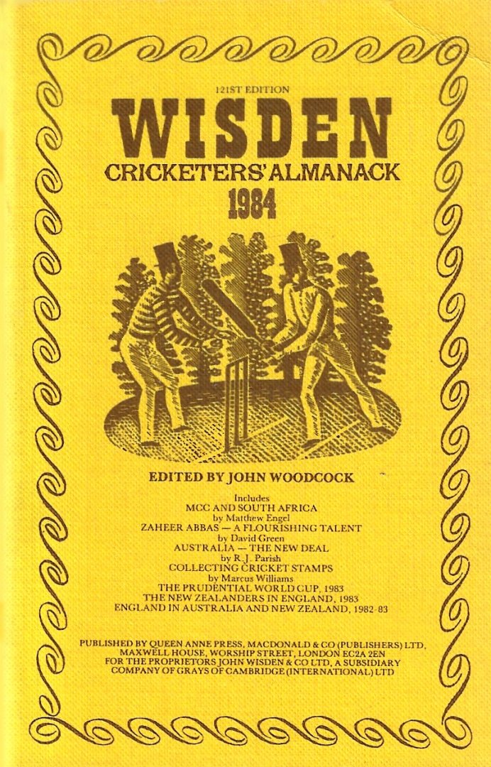 Woodcock, John - Wisden Cricketers' Almanack 1984 -121th edition