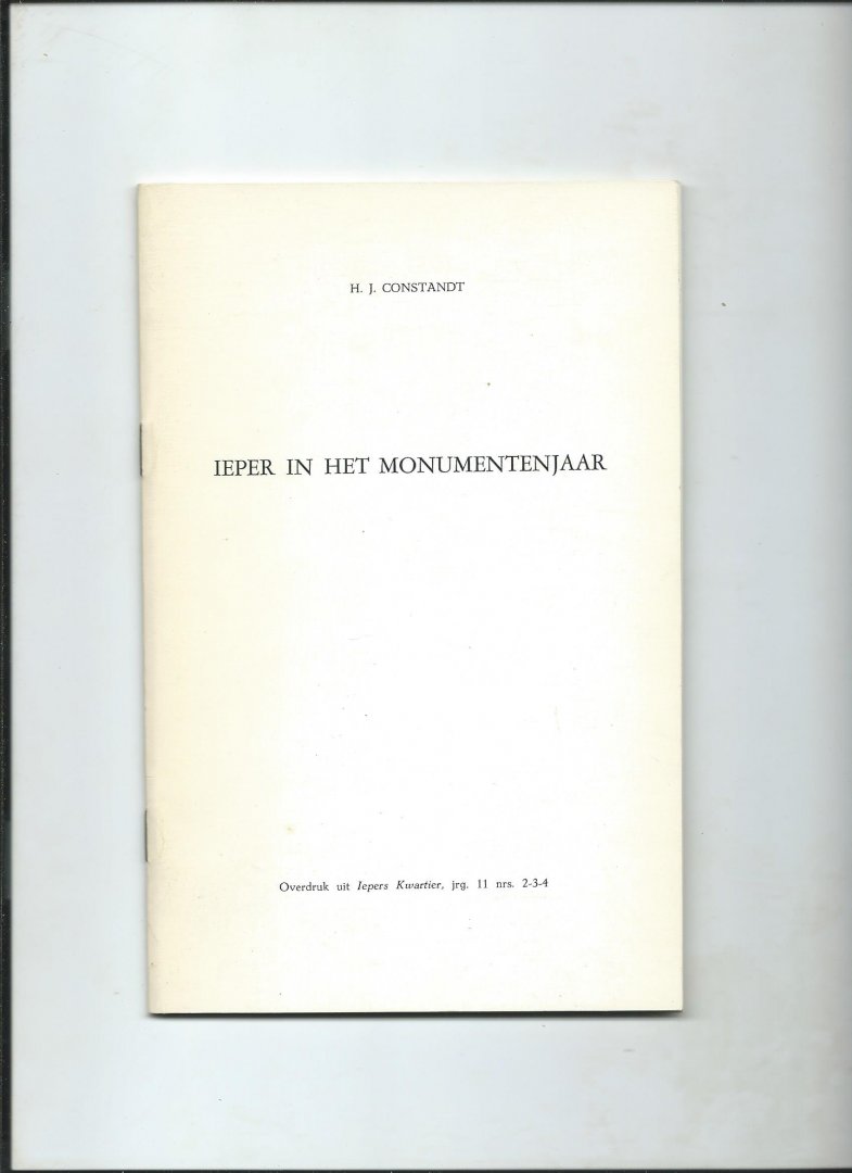 Constandt, H.J. - Ieper in het monumentenjaar