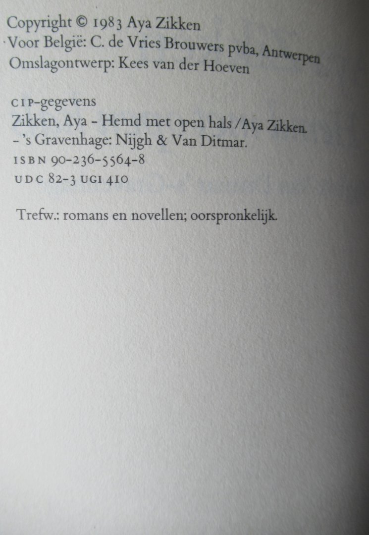 Zikken, Aya - Hemd met open hals