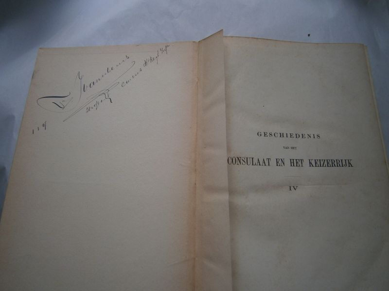 Thiers, A. - Geschiedenis van het consulaat en het Keizerrijk deel 1, 2, 3, 4 (2.21511)