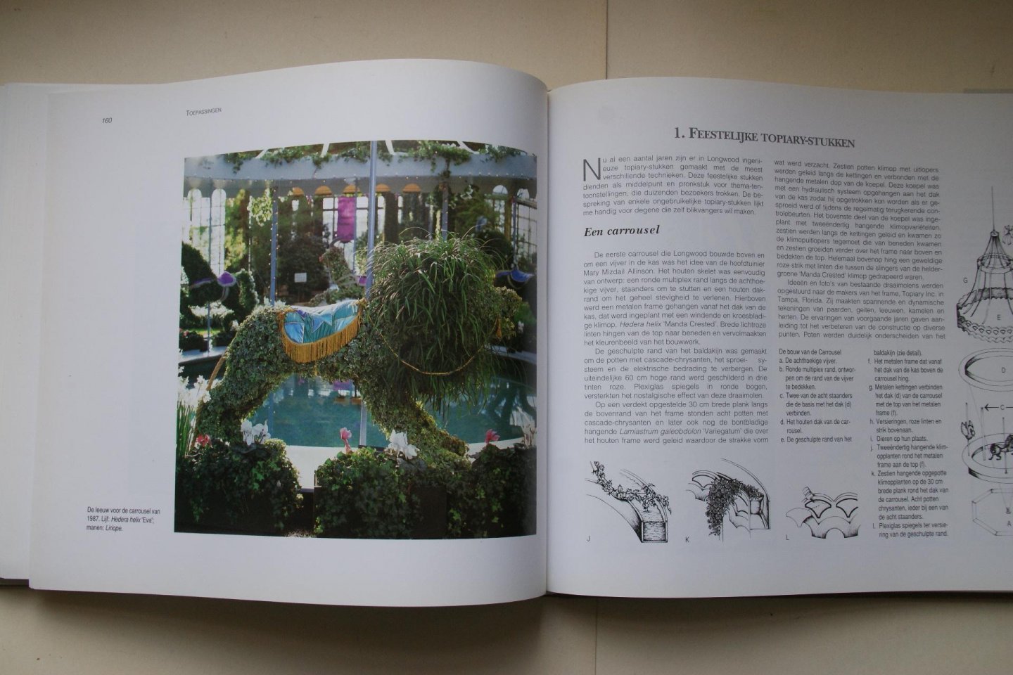 Patricia Riley Hammer - Topiary: Vormbomen, Plantsierkunst  Vormsnoei   Een leerboek voor alle vormen te kunnen maken ook de fantasie modellen worden duidelijk beschreven .