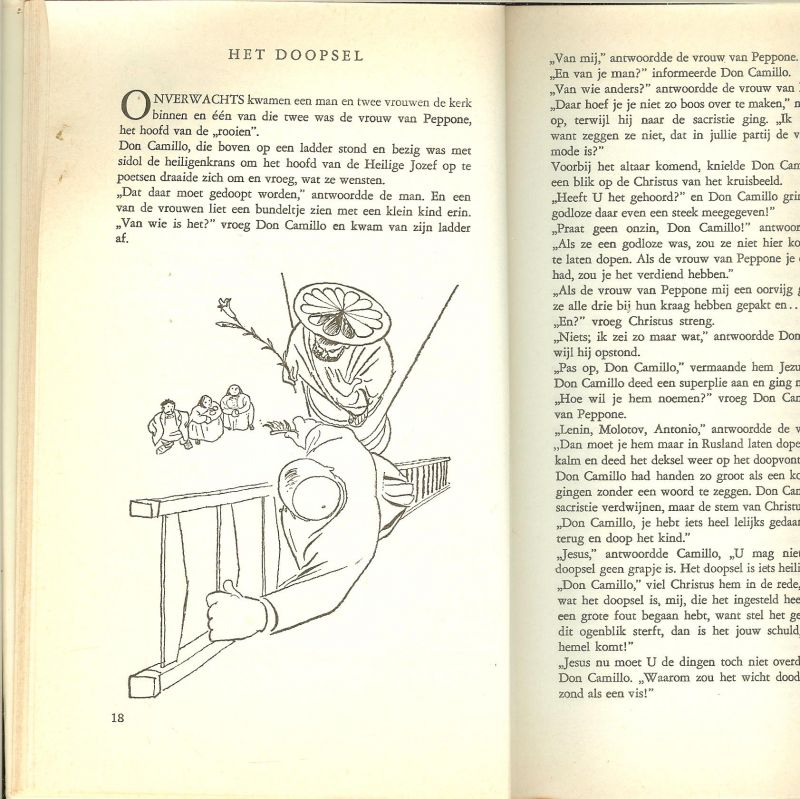 Guareschi Giovannino...vertaling door Frans van Oldenburg Ermeke & verlucht met tekeningen van Karel Thole - Don Camillo en de kleine wereld