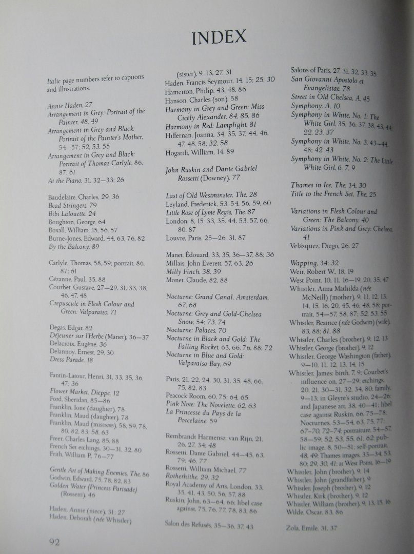 Berman, Avis - James McNeill Whistler    First impressions