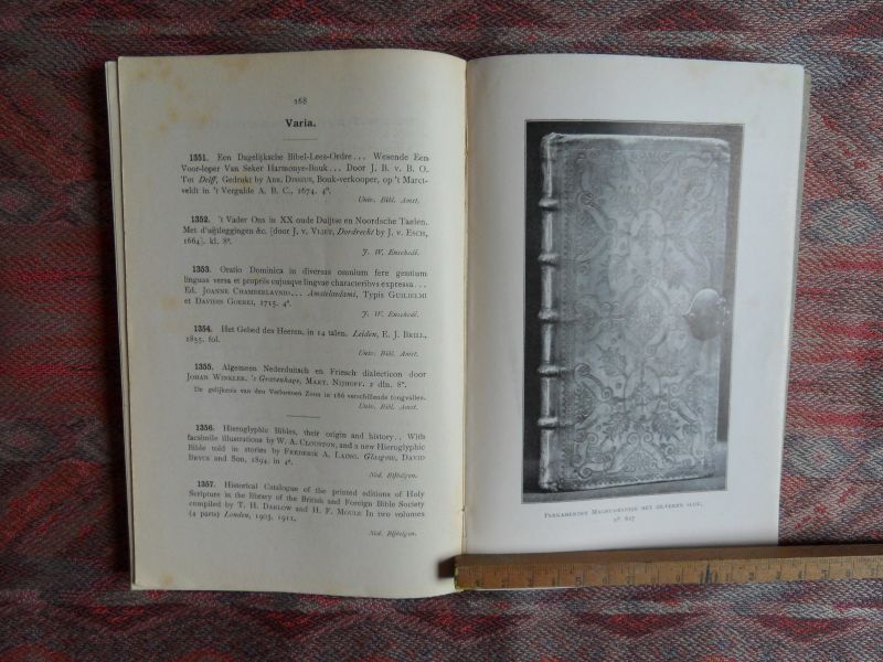 Elhorst, dr. H.J. (inleiding). - Catalogus der Bijbel-tentoonstelling t.g.v. het Honderdjarig Bestaan van het Nederlandsch Bijbelgenootschap.