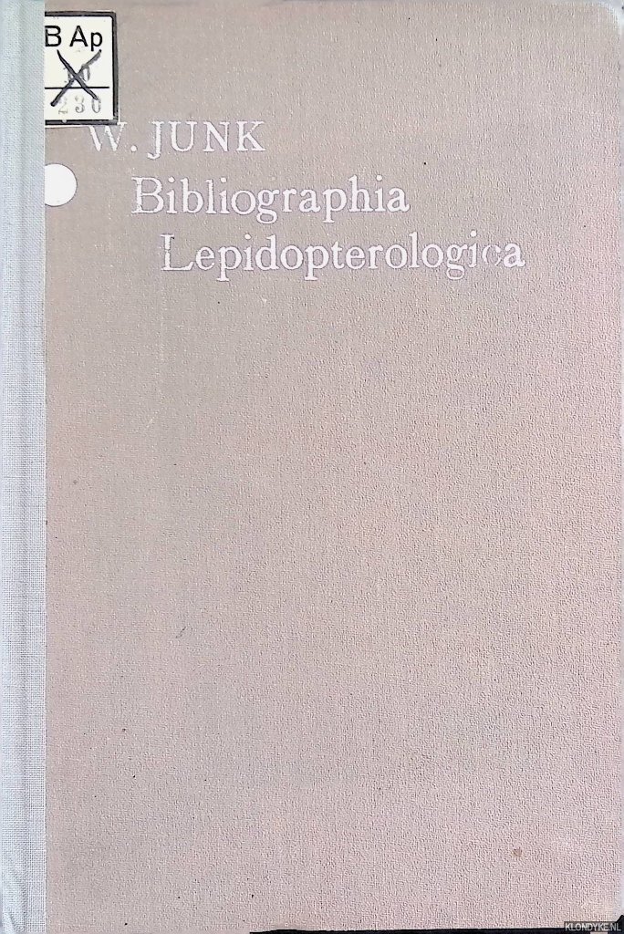 Junk, W. - Bibliographia Lepidopterologica