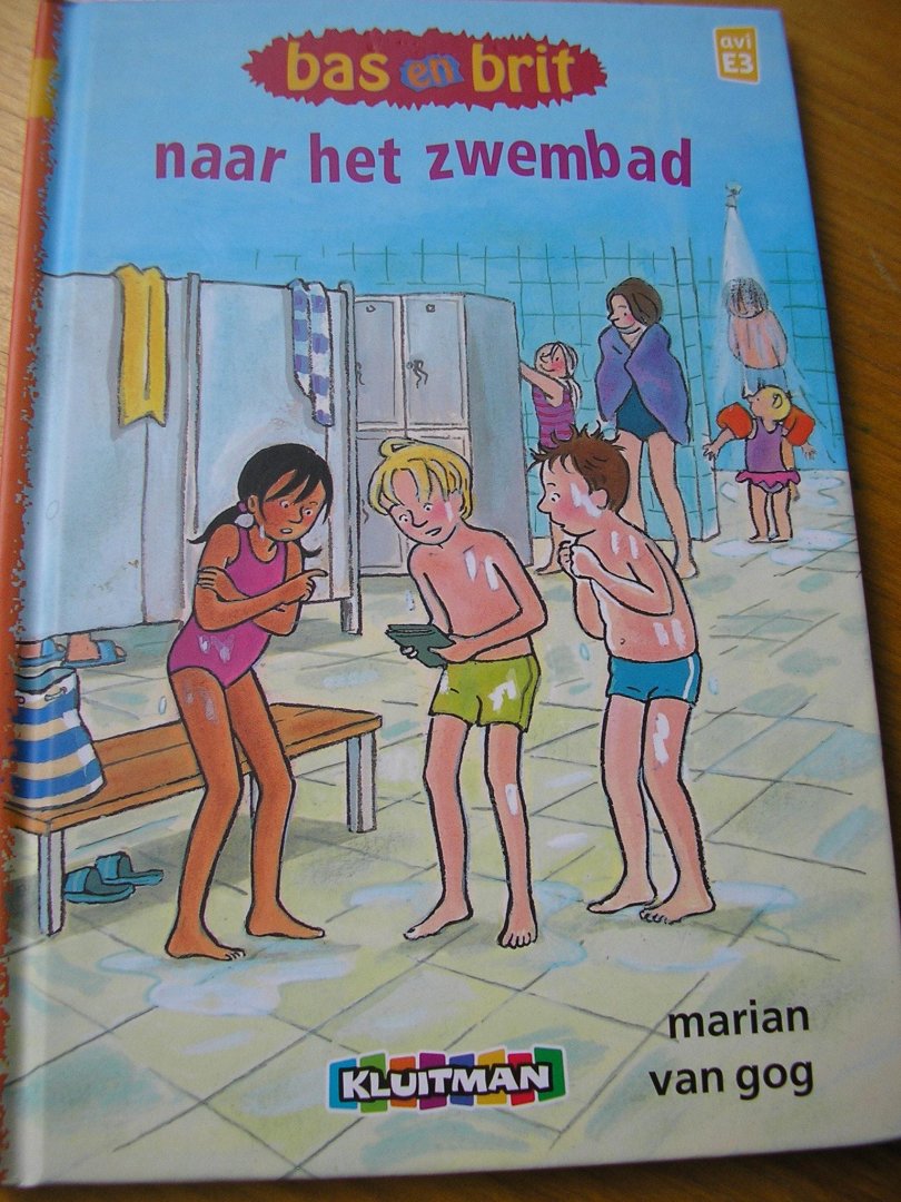 Gog, Marian van   (illstr: Saskia Halfmouw) - Bas en Brit. Naar het zwembad   (Serie Bas en Brit;  AVI E3, AVI2 vanaf 6 jaar)