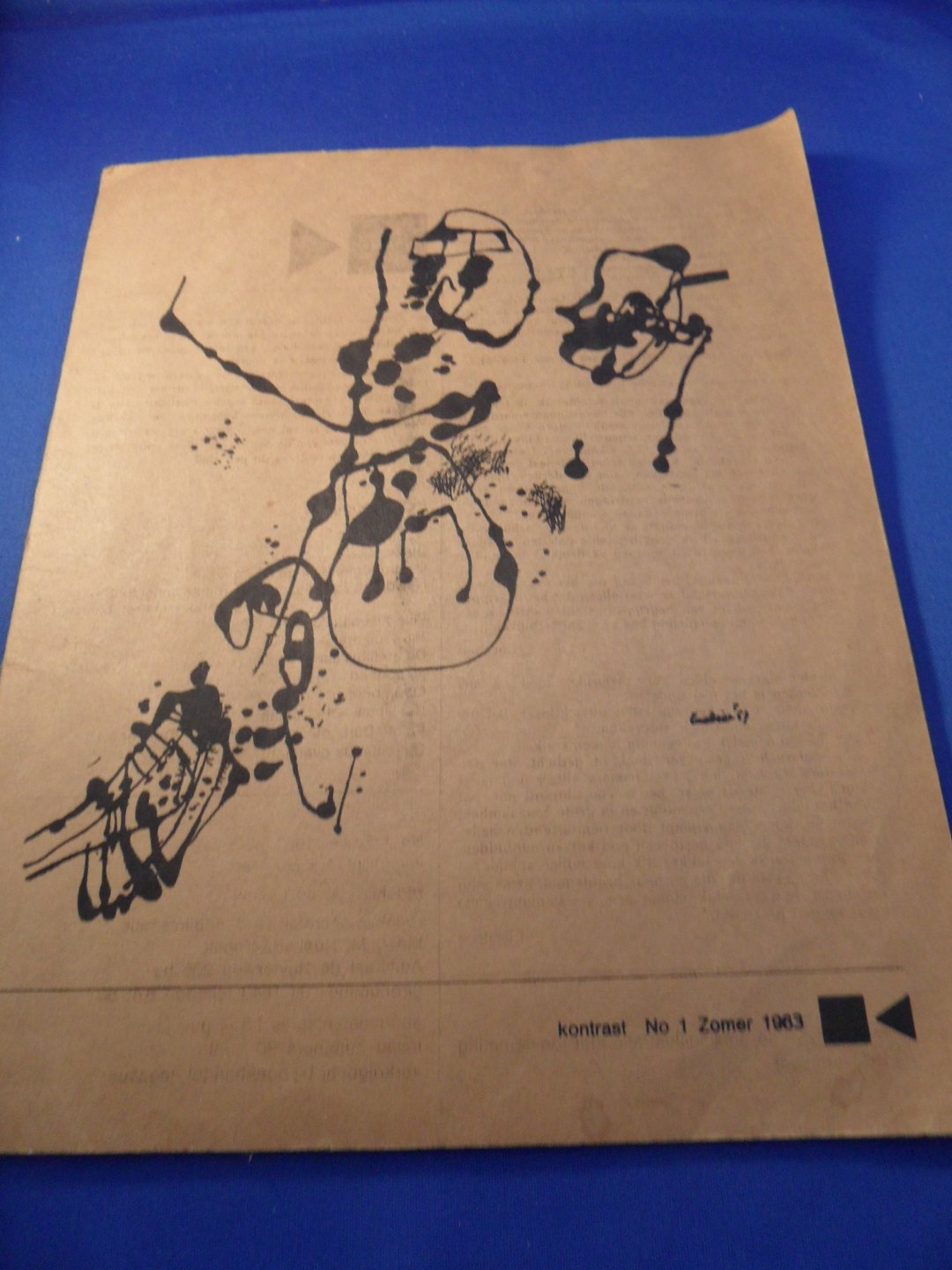 Leeuw, A. de (red) - Kontrast. Kwartaalschrift no. 1 Zomer 1963 (voorblad Lucebert)