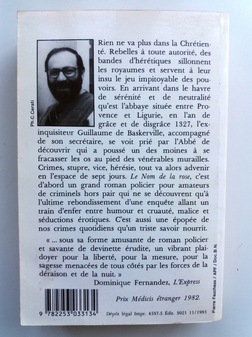 Eco, Umberto - Le nom de la rose (FRANSTALIG)