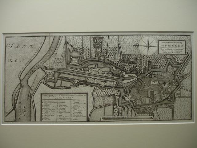 Goes. Stadsplattegrond.. - Nieuwe Grondtekening Der Stad Goes.
