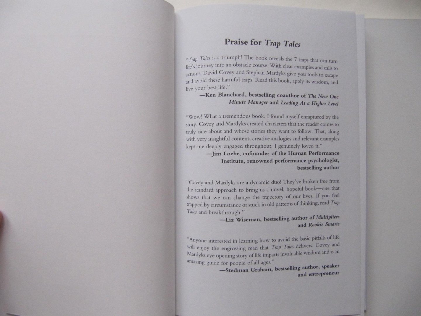 Covey, David M. R., Mardyks, Stephan M. - Trap Tales / Outsmarting the 7 Hidden Obstacles to Success