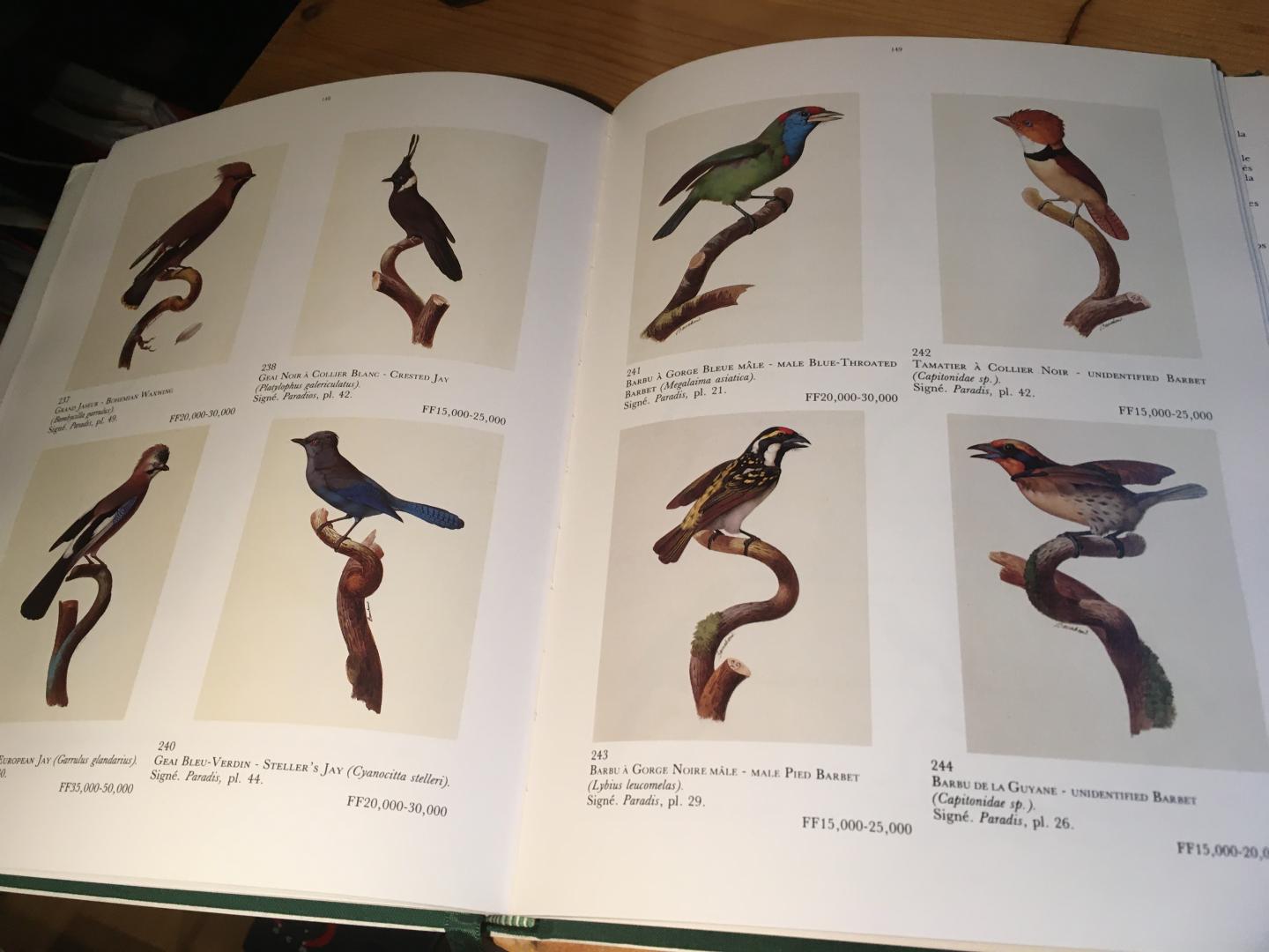 Sotheby's Monaco - Bibliothèque Marcel Jeanson, 2me partie, Ornithologie