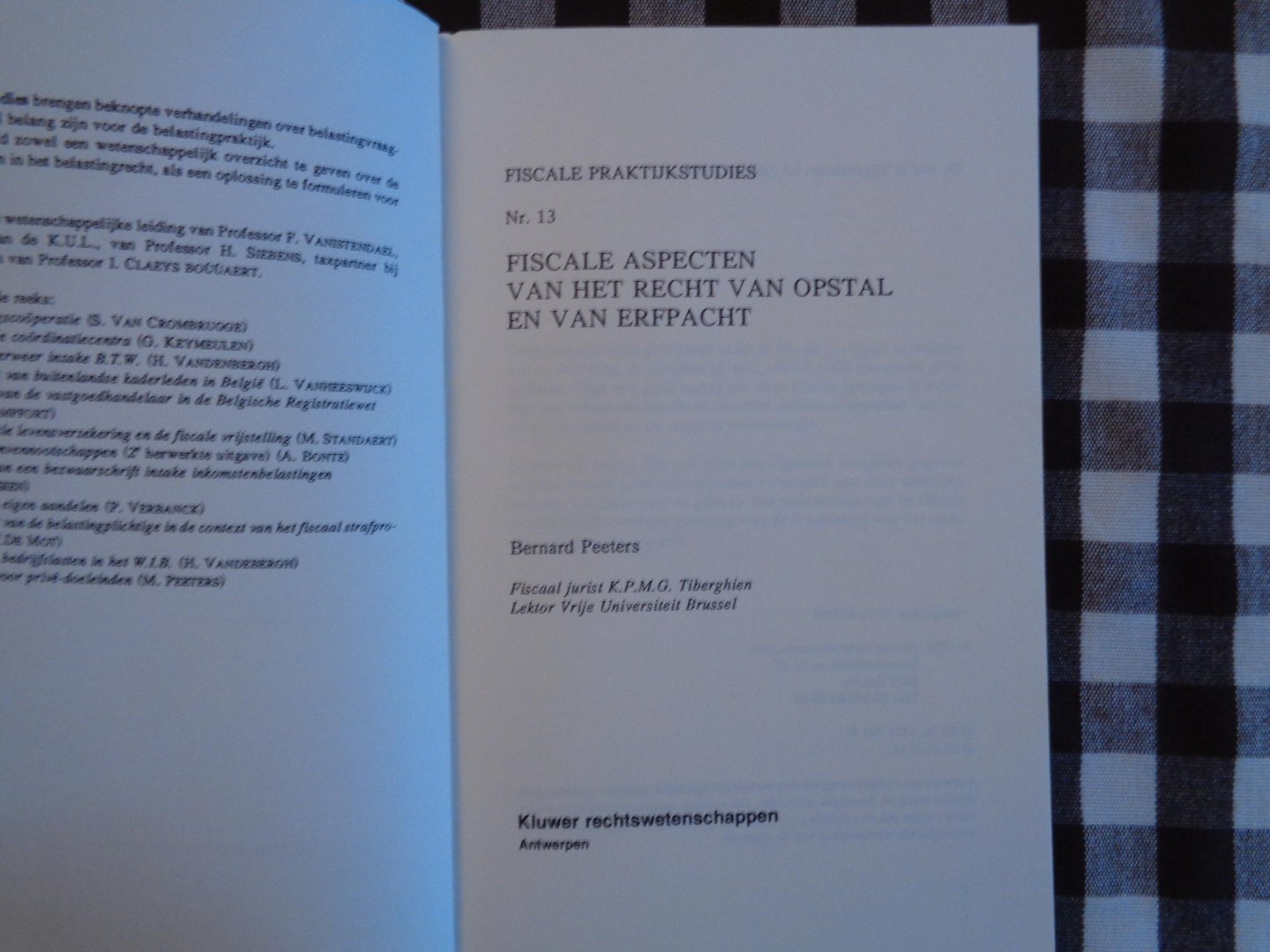 Peeters - Fiscale aspecten recht opstal erfpacht / druk 1