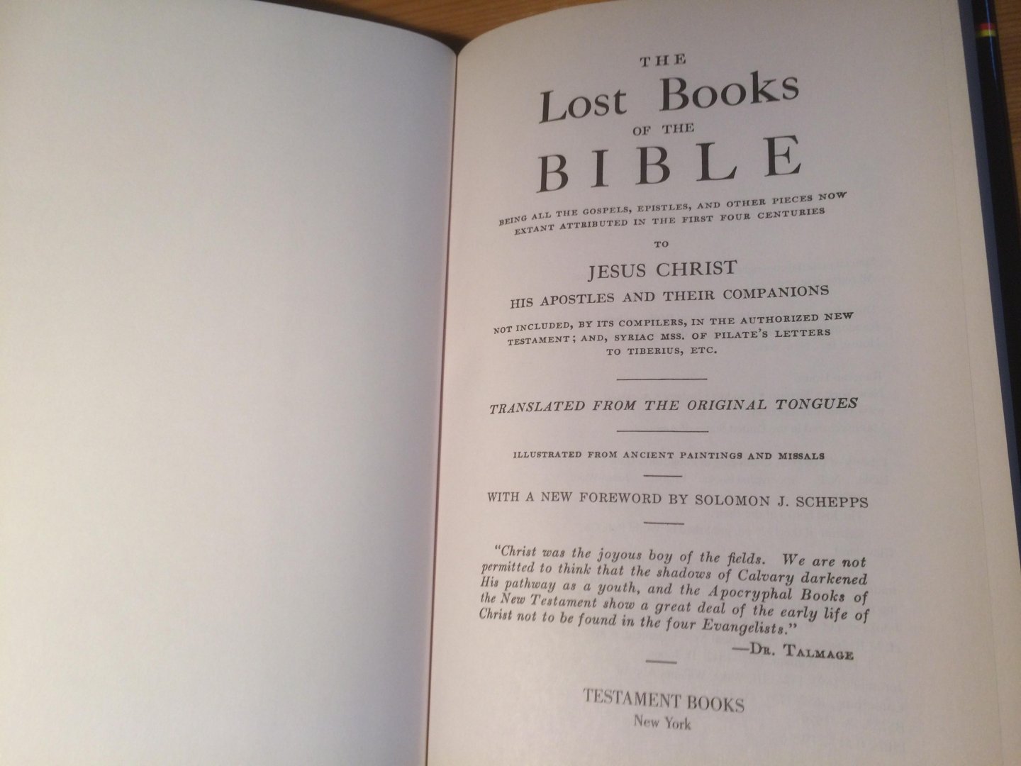 Schepps, Jones-Wake, Crane - The Lost Books of the Bible