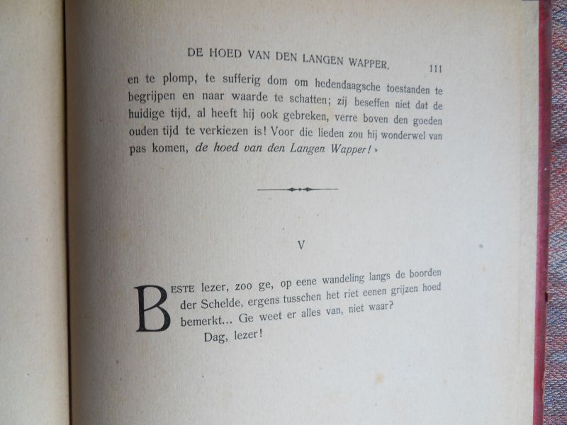 Kinder, Constant de. - De Hoed van den Langen Wapper. - Een hedendaagsch Sprookje. - Met penteekeningen van den schrijver.