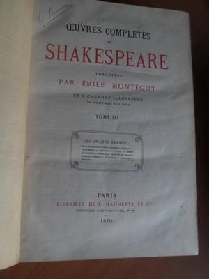 Shakespeare - Oeuvres complètes de Shakespeare. Tome III. Les grandes dames