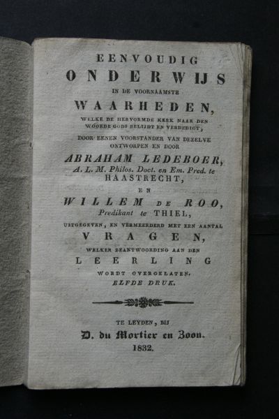 Abraham Ledeboer ; Roo, Willem de - Eenvoudig onderwijs in de voornaamste waarheden