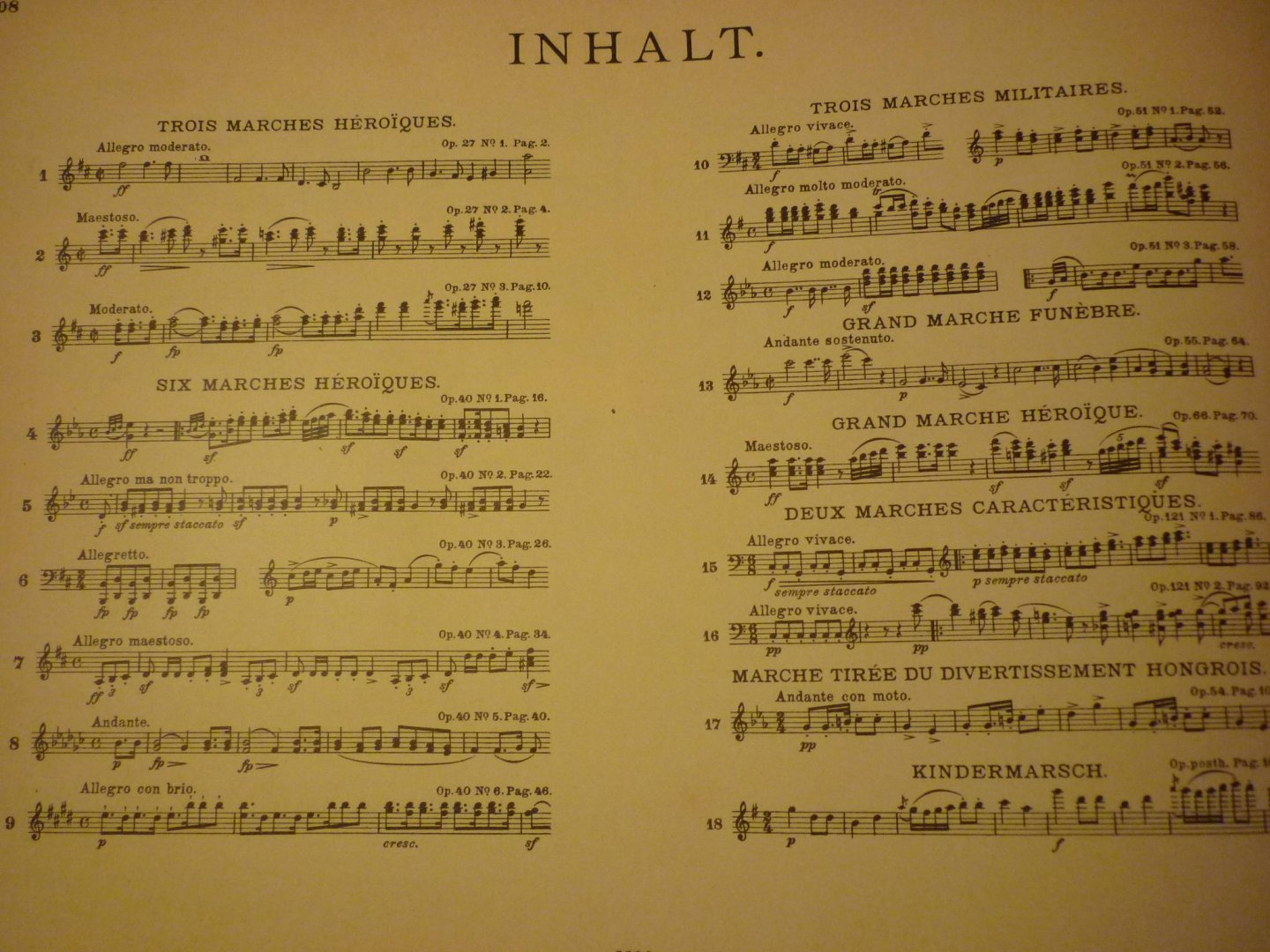 Schubert; Franz (1797–1828) - Marsche; fur Pianoforte zu 4 Handen