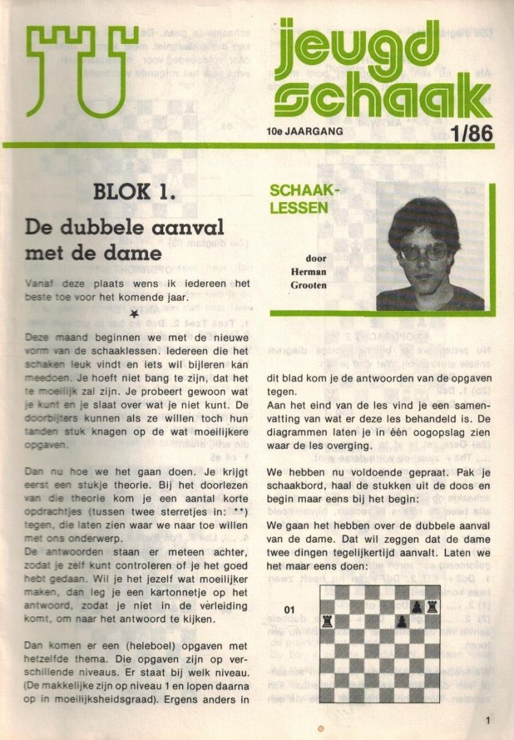 Siep H. Postma - Jeugdschaak 10e Jaargang 1986 Compleet