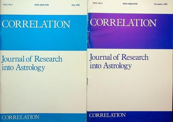 Best, Simon T. [editor] - Correlation. Journal of Research into Astrology. Vol. 5, No. 1 and 2. 1985