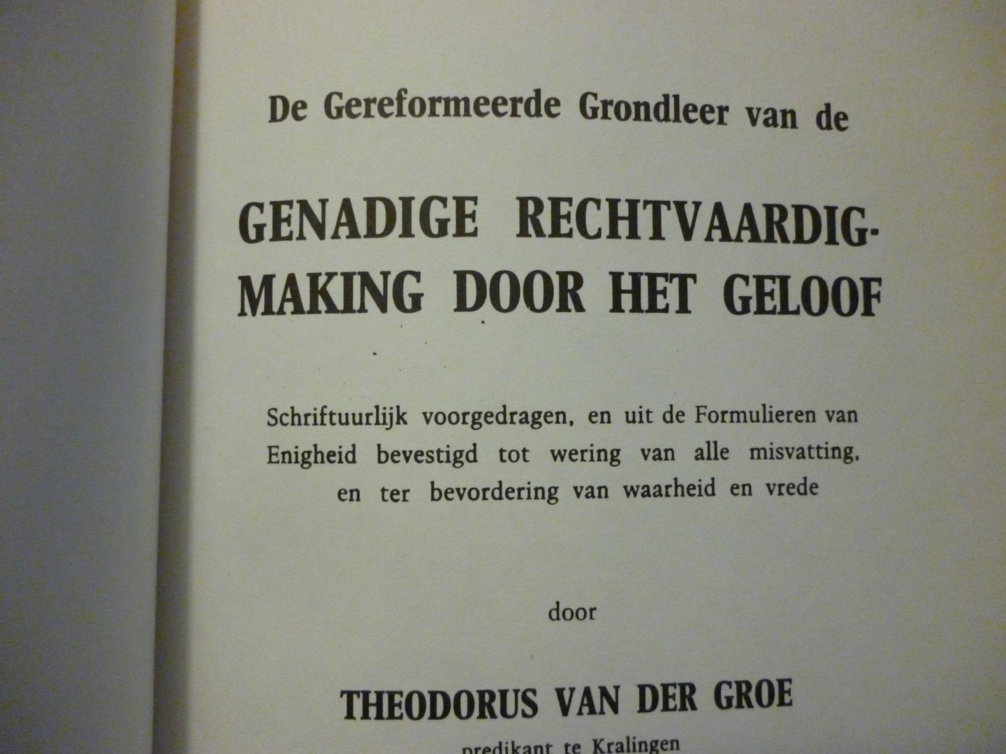 Groe Th van der - De Gereformeerde grondleer