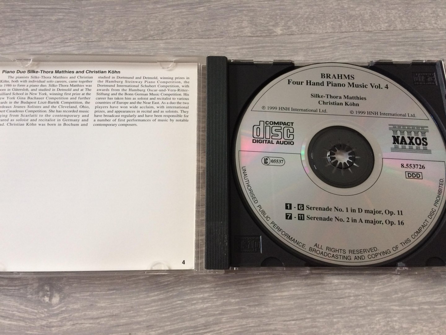 Johannes Brahms - Four hand Piano Music Vol 4