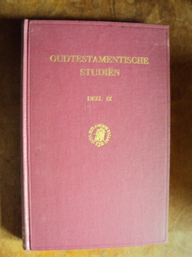 Boer, P.A.H. de (red.) - Oudtestamentische Studiën, deel IX