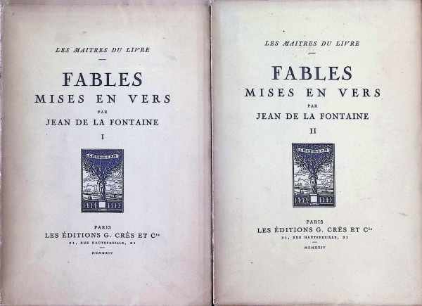 Jean de La Fontaine - Fables Mises en Vers  2 Volumes