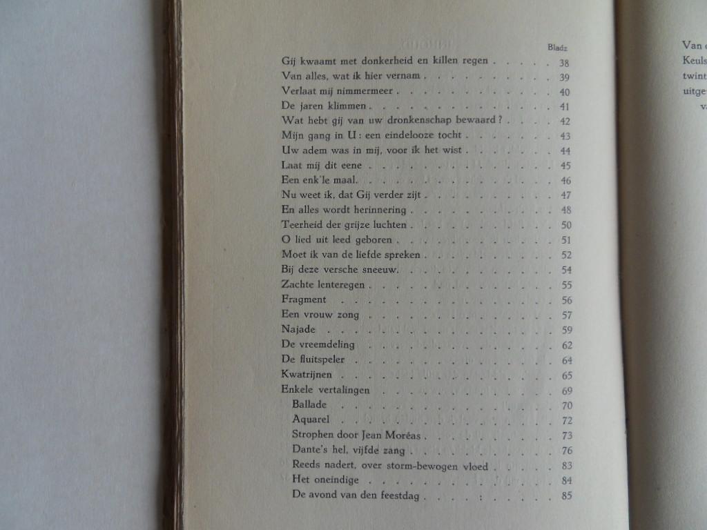 Keuls, H.W.J.M. - Om de Stilte. - Gedichten van H.W.J.M. Keuls. [ Genummerd exemplaar 109 / 550 ].