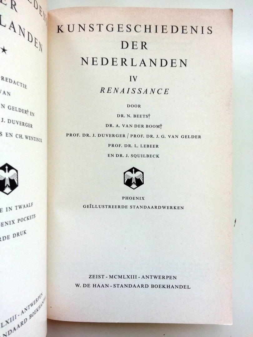 diverse schrijvers - Phoenix Kunstgeschiedenis der Nederlanden - Renaissance I (Ex.1)