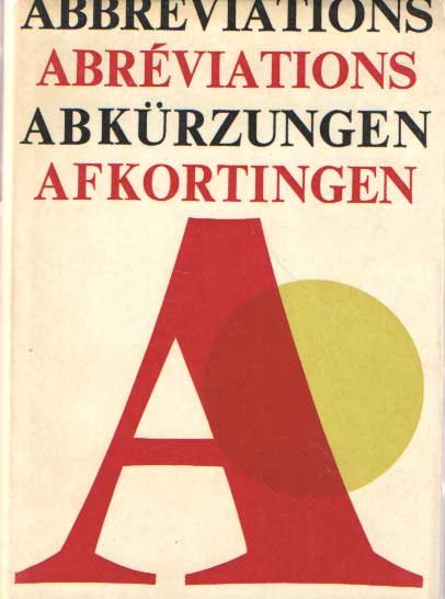 Redactie - Abbreviations, Abréviations, Abkürzungen, Afkortingen