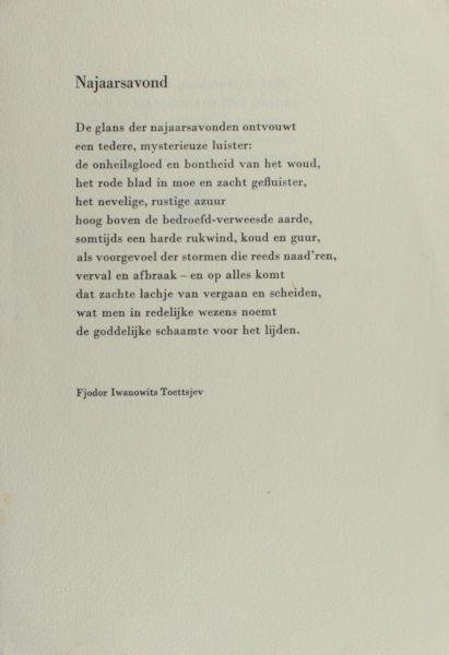 Toettsjev, Fjodor Iwanowits. - Najaarsavond.