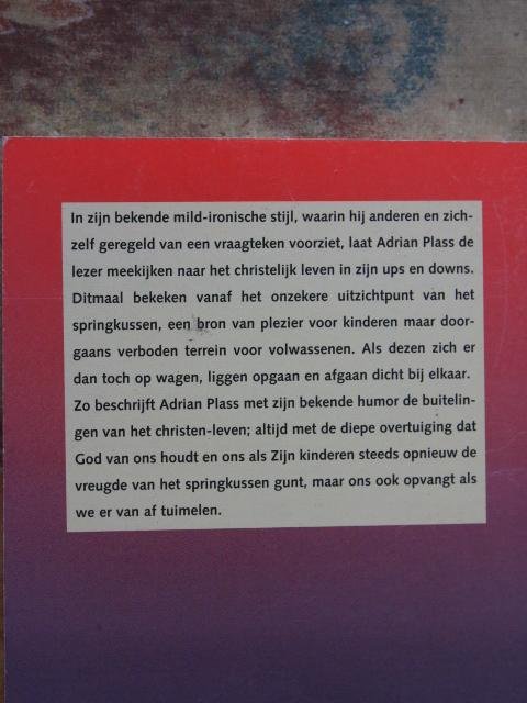 Plass, Adrian - De springkussenmethode. Zienswijzen van een gelovige buitelaar