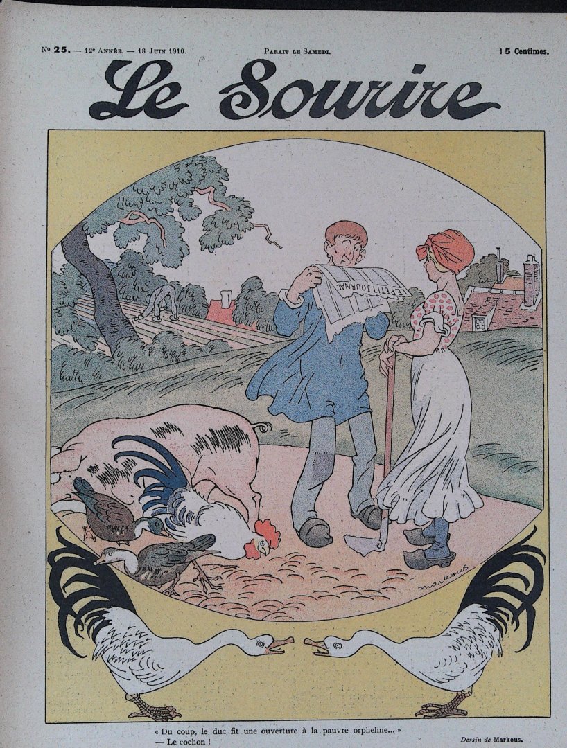 Redactie - Le sourire 18 juin 1910 ( dessin de Markous)