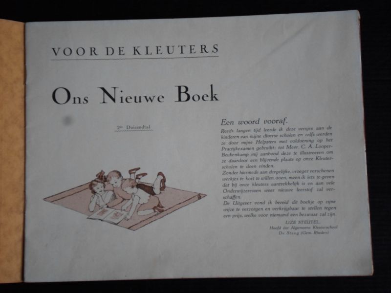 Steutel, Lize, Versjes & Teekeningen C.A.Looper-Beukenkamp - Ons Nieuwe Boek, Voor de kleuters