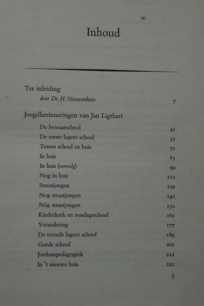 Dr. H. Nieuwenhuis; Jan Ligthart - Inleiding van Dr. Nieuwenhuis: Jeugdherinneringen van Jan Ligthart