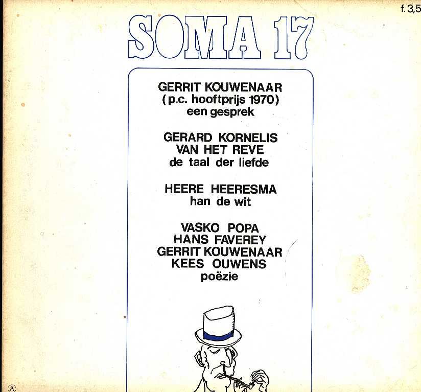 Red. - SOMA 17 literair magazine - september 1971