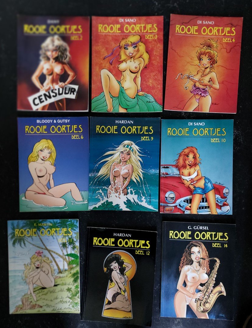 diverse auteurs - rooie oortjes delen 2,3,4,6,9,10,11,12,14, (1994-1998) deel 46 (2016)