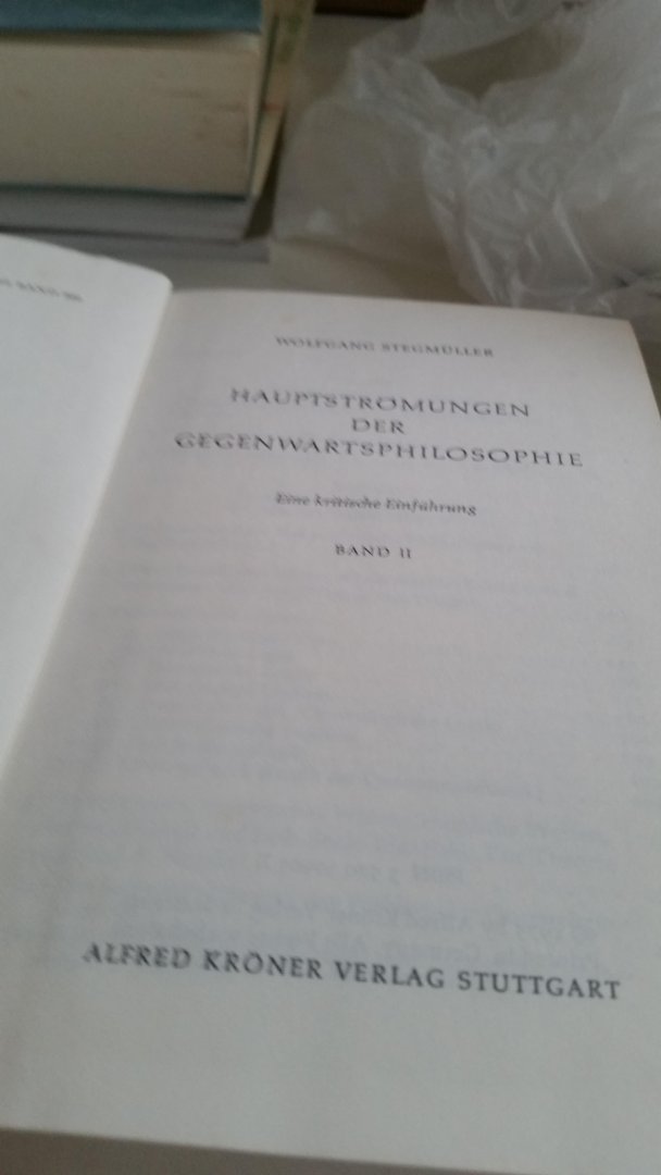 Stegmuller Wolfgang - Hauptstromingen der gegenwartsphilosophie