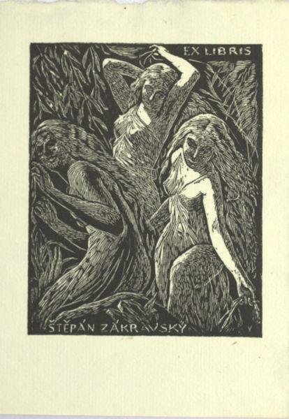 Vlodek, Ladislav. - Exlibris voor Stepan Zakravsky.