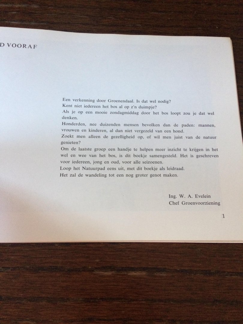 Evelein - de verkenning door groenendaal