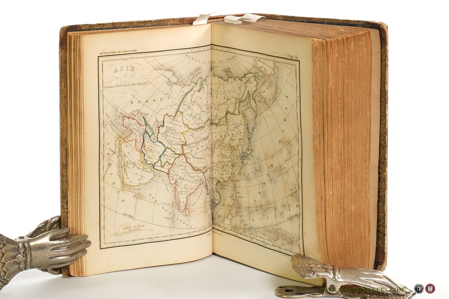 Meissas, Achille et Michelot - Dictionnaire de géographie ancienne et moderne. Contenant tout ce qu'il est important de connaître en géographie physique, politique, commerciale et industrielle et les notions indespensables pour l'étude de l'histoire. Avec huit cartes.