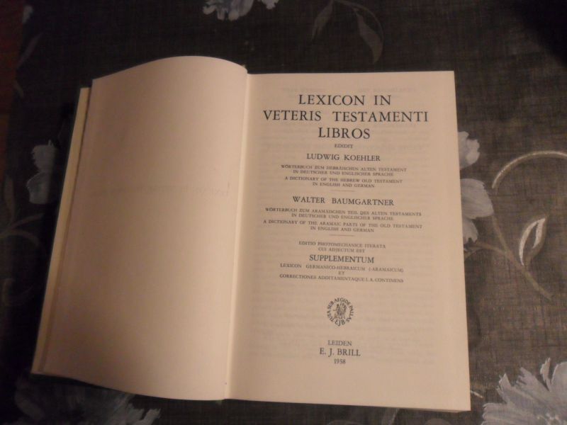 Koehler Ludwig / Baumgartner Walter - Lexicon in veteris Testamenti libros met supplementum